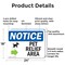 Signmission Pet Relief Area (Right Arrow), 24 in W x Rectangle, Aluminum OS-2PACK-NS-A-1824-L-17229 - alternate 4